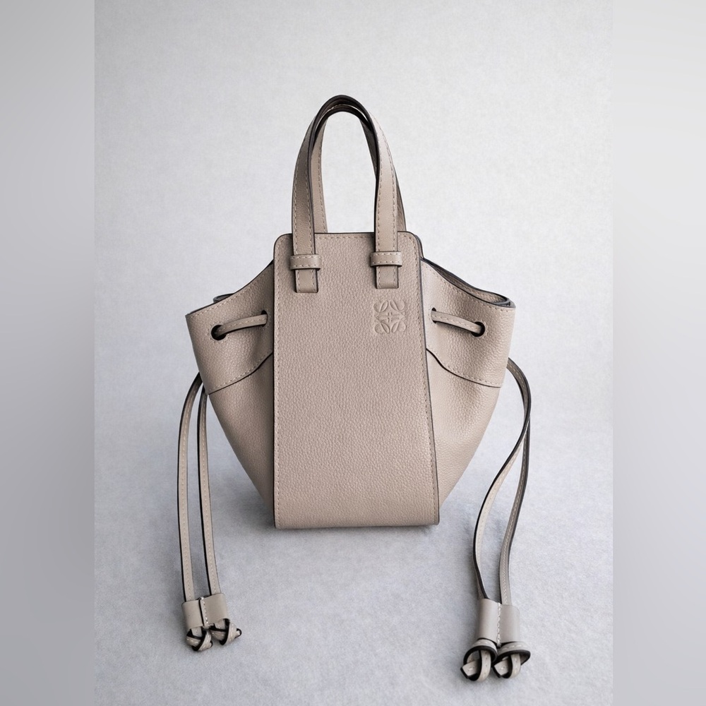 Loewe Leather Mini Soft Grained Hammock Drawstring Bag Purse
